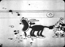 Minnie in Steamboat Willie.