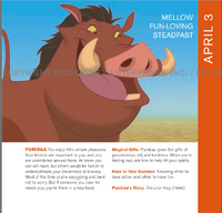 Pumbaa in Disneystrology book.