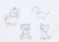 Kitten studies by Milt Kahl.