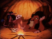 One of Scar's cameos in The Lion King's Timon and Pumbaa