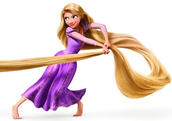 swinging by tangled rapunzel hair