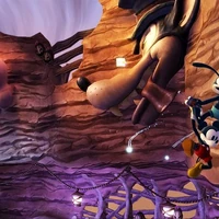 A figure of the Big Bad Wolf in Epic Mickey 2