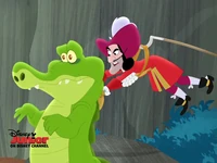 Captain Hook with Tick-Tock Croc in Jake and the Never Land Pirates