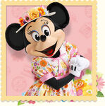 Minnie Mouse, as she appears for Tokyo DisneySea's Mickey & Duffy's Spring Voyage 2013 in this outfit made for the event.