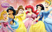 Ariel with her fellow princesses
