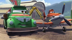 Chug filling Dusty up with fuel.