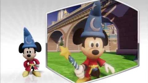 Disney INFINITY CRYSTAL Clear SORCERER'S APPRENTICE MICKEY Game Figure VARIANT 