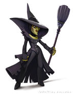 Scrapped concept art for the Wicked Witch/Theodora from Oz the Great and Powerful.