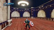 A room with "Captain America Theme" floors, walls, and accents