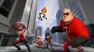 The Incredibles and Syndrome's artwork.