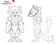 Concept art of Rocket Raccoon.