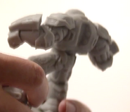 An unfinished prototype model of Hulkbuster's figure.