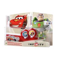 Crystal Buzz Lightyear and Crystal Lightning McQueen in the Race to Space Toy Box Pack.