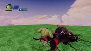Large Symbiote post-body slam, able to be picked up