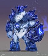 Concept art of a Large Frost Giant.