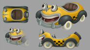 Concept art of Benny the Cab.