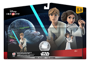 The Play Set's packaging, with Luke Skywalker, Princess Leia, and the play set piece.