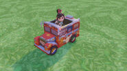 Vanellope inside the bus.