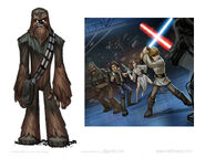 Concept art of Chewbacca.