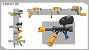 Concept art of the Paintball Gun.