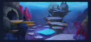 Concept art of an underwater environment for the play set.