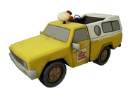 In-game appearance showing the rocket in front of the driver's seat