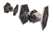 Concept art of a TIE Fighter.