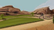 Concept art of a field in the play set.