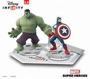 Hulk's and Captain America's figures.