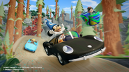 Infinite Sorcerer's Apprentice Mickey driving Mr. Incredible's Sports Car