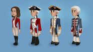 Concept art of various pirate townspeople for the play set.