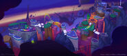 Concept art of an overhead view of the Inside Out Play Set.