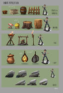 Concept art of every item in Endor.