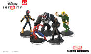 All of the playable characters in the Marvel's Spider-Man Play Set