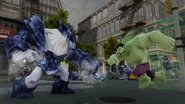 Hulk attacking a Large Frost Giant.