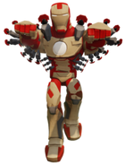 Artwork of Iron Man using the disc