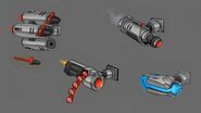 Concept art of Vehicle Weapons.