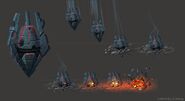 Concept art of the Sakaaran Drop Pods.