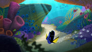 Concept art of the opening of the Finding Dory Play Set.