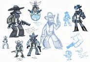 Early concept art of the Bandits.