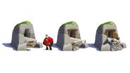 Concept art of Mr. Incredible next to a mine.