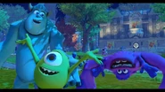 Mike, Sulley, and Art in the Monsters University Play Set