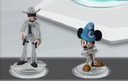 Crystal Lone Ranger and Crystal Sorcerer Mickey.