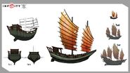 Concept art of Sao Fang's ships.