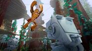 Chewbacca attacking an AT-ST