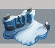 Concept art of glaciers on Hoth.