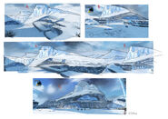 Concept art of the different areas of Hoth.