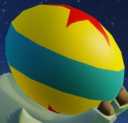 Pixar Ball in Sulley's hand