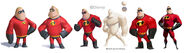 Very early concept art of Mr. Incredible.