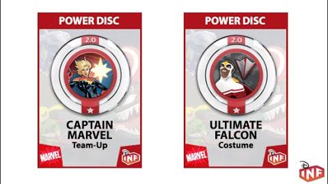 Captain Marvel team-up and Ultimate Falcon costume change power discs Disney Infinity Marvel-1427763048